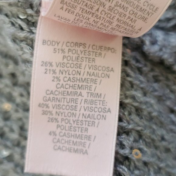Victoria's Secret Grey Silver  Cardigan S-M sparkly sequin wrap cardigan sweater - Picture 11 of 11